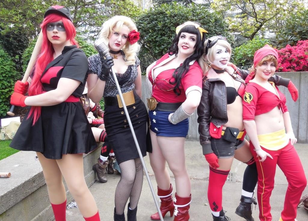 A group of self-described Bombshell Babes from the Comics