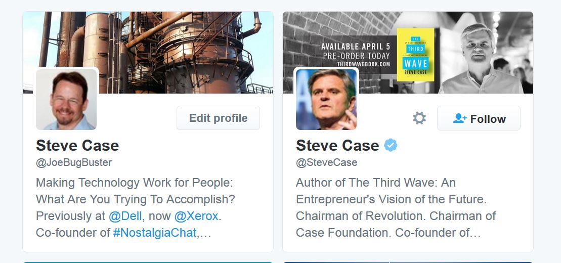 That look as people try to figure why Steve Case sounds familiar.